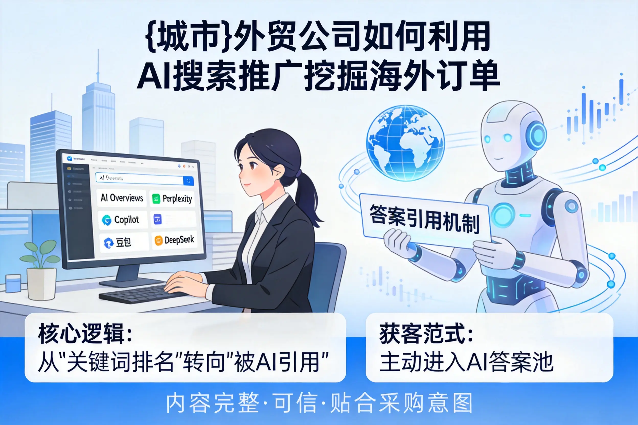 双鸭山外贸公司如何利用AI搜索推广挖掘海外订单