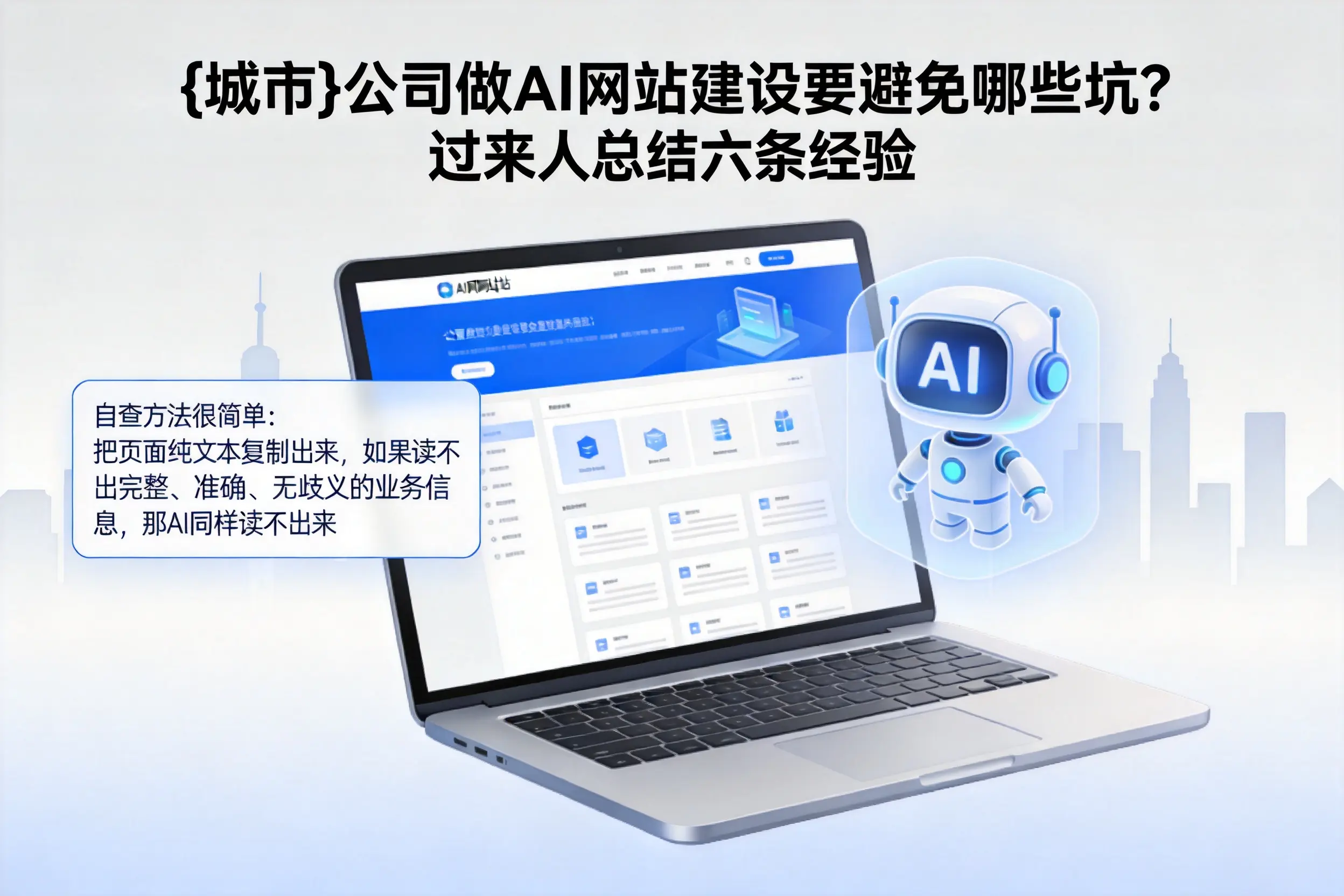 双鸭山公司做AI网站建设要避免哪些坑?过来人总结六条经验