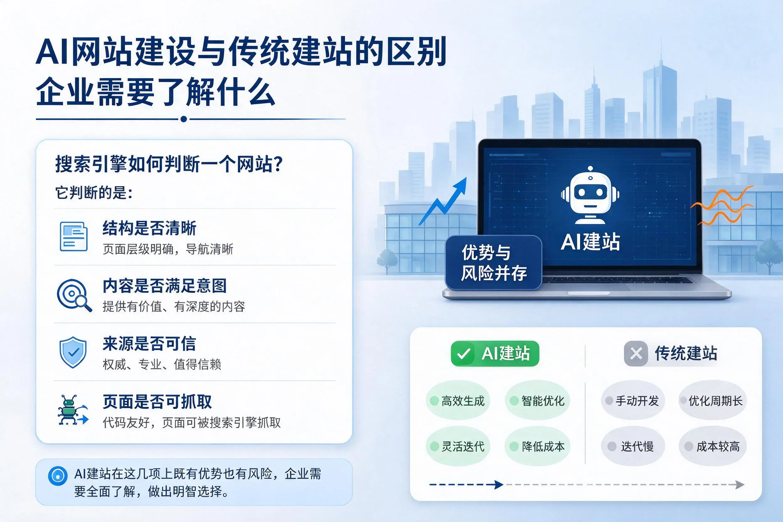 AI网站建设与传统建站的区别,双鸭山企业需要了解什么