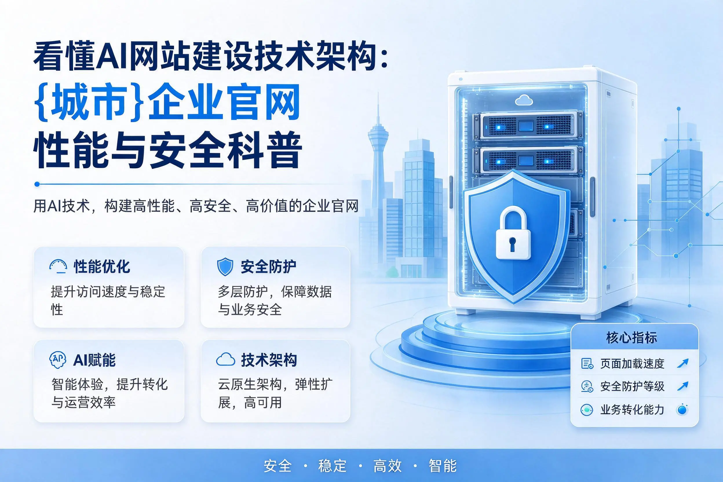 看懂AI网站建设技术架构:双鸭山企业官网性能与安全科普