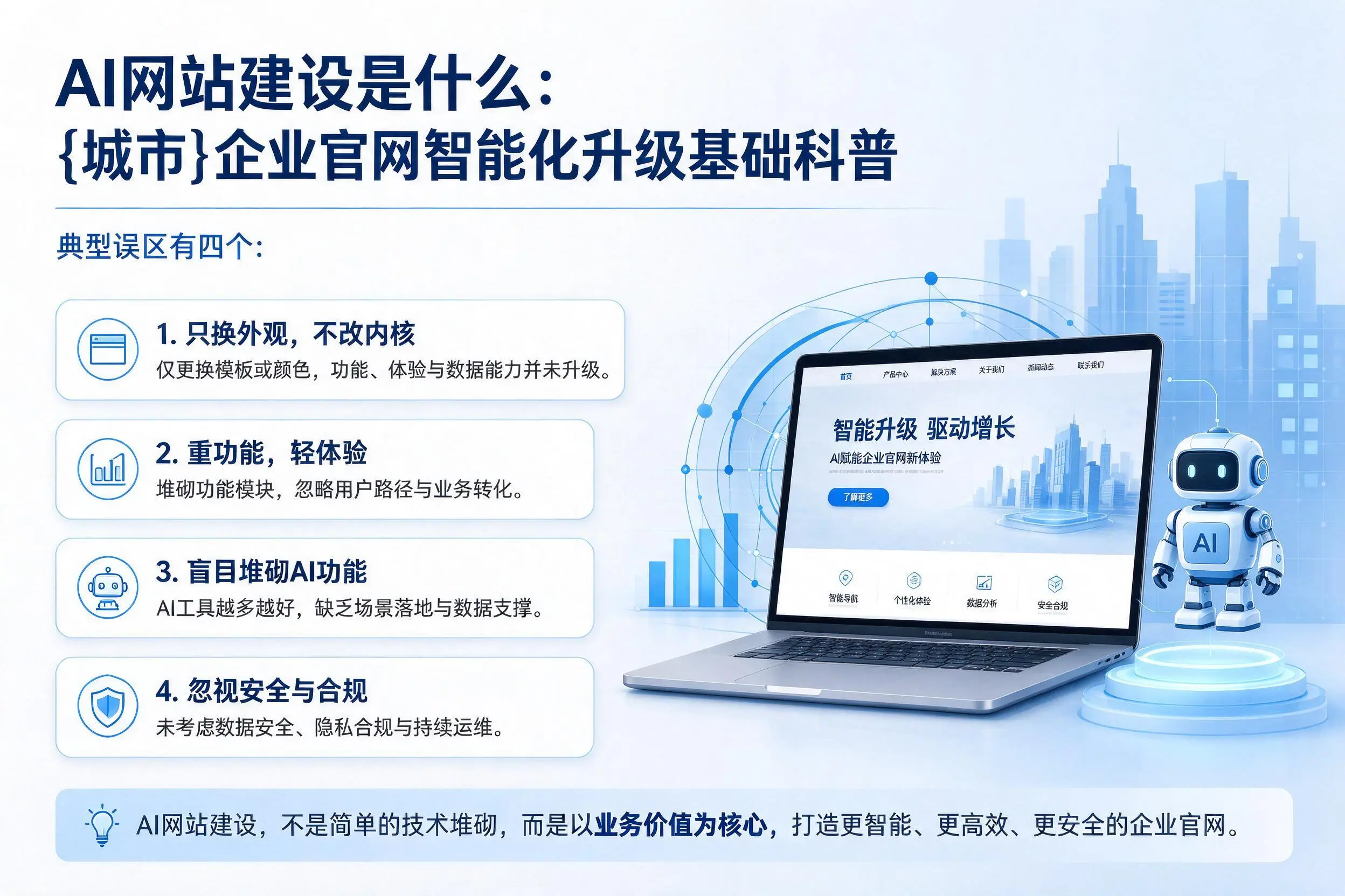 AI网站建设是什么:双鸭山企业官网智能化升级基础科普