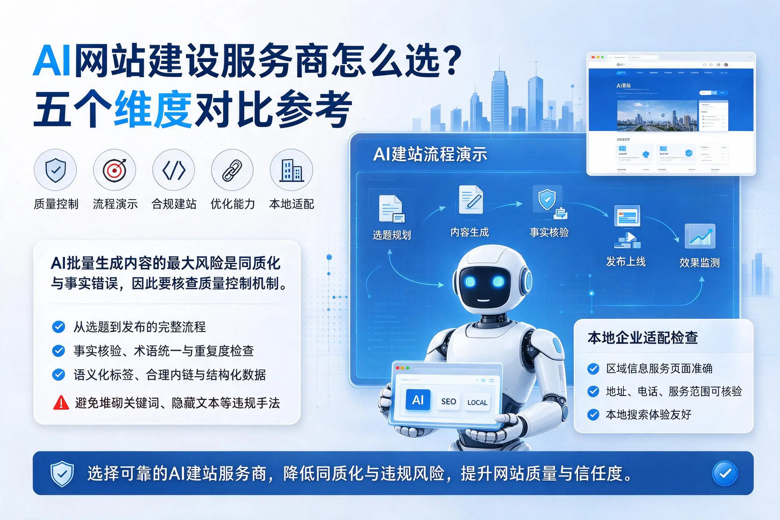 双鸭山AI网站建设服务商怎么选?五个维度对比参考